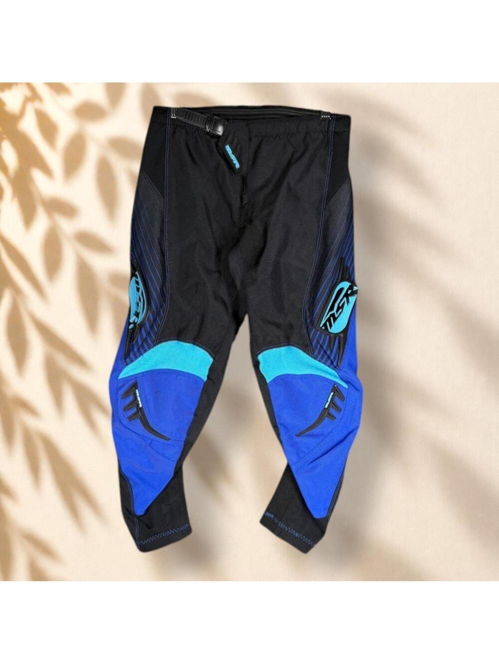 MSR Axxis Air Off-Road MX Motocross Pants Black/Blue/Cyan Mens 28 *DISPLAY*